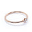 Minimalist Dainty Stacking Ring with Round Shape Diamonds in Rose Gold