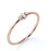 Minimalist Dainty Stacking Ring with Round Shape Diamonds in Rose Gold