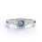 1 Carat Round Cut Grey Salt and Pepper Diamond Infinity Halo Engagement Ring in White Gold