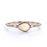 Milgrain Set Pear Shaped Australian Opal and Diamond Accents 3 Stone Engagement Ring in Rose Gold