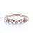 Dainty 5 Stone Round Shape Diamond Stackable Mini Wedding Ring Band in Rose Gold