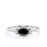 1.50 Carat Vintage Oval Cut Black Diamond and White Diamond Accents Semi Halo Crown Engagement Ring in White Gold