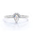 .75 Carat Bezel Set Art Deco Teardrop Rainbow Moonstone & Diamond Promise Ring in Rose Gold