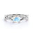 1.20 Carat Real Round Rainbow Moonstone & Diamond Infinity Wedding Ring in Rose Gold