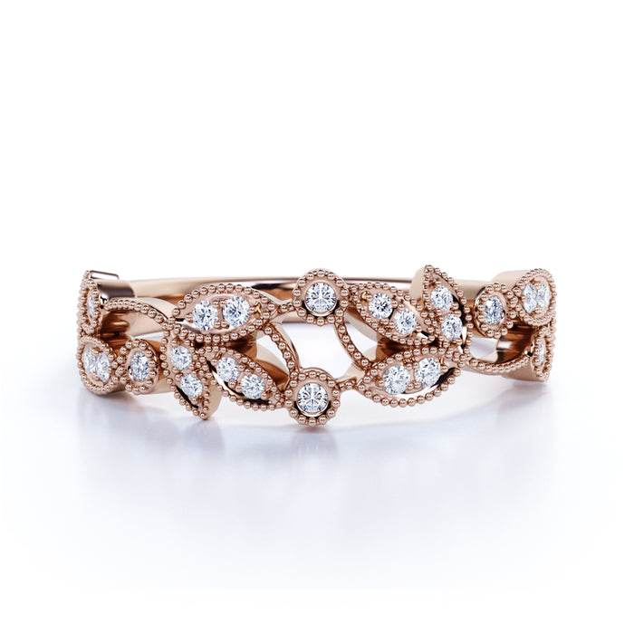Stackable gold online wedding bands