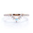 Vintage 0.65 Carat Round Rainbow Moonstone & Diamond Stacking Wedding Ring Band in Rose Gold
