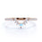 Vintage 0.65 Carat Round Rainbow Moonstone & Diamond Stacking Wedding Ring Band in Rose Gold