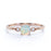 1.25 Carat Natural Vintage 3 Stone Round Black Opal and Diamond Milgrain Engagement Ring in Rose Gold