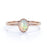 1 Carat Natural Simple Oval Ethiopian Opal Vintage Solitaire Engagement Ring in Rose Gold