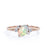 1.5 Carat Real Oval Cut Welo Opal and Diamond Accents Cluster Engagement Ring in Rose Gold