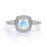 Artdeco 1.50 Carat Cushion Cut Rainbow Moonstone & Diamond Vintage Wedding Ring in Rose Gold