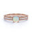 Classic Vintage 1 Carat Natural Round Cut Fire Opal and Diamond Accents Milgrain Engagement Ring in Rose Gold