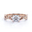 Unique 1.20 Carat Round Fire Moissanite & Diamond Infinity Wedding Ring in Rose Gold