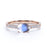 1.50 Carat Vintage Oval Cut Blue Moonstone & Diamond Cluster Wedding Ring in Rose Gold