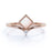 Unique 1.5 Carat Genuine Princess Cut Fire Opal and Diamond Duo Chevron Engagement Ring in Rose Gold