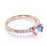 1.50 Carat Vintage Oval Cut Blue Moonstone & Diamond Cluster Wedding Ring in Rose Gold