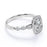 Vintage 1.5 Carat Bezel Set Oval Fire Moissanite & Diamond Halo Engagement Ring in Rose Gold