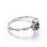 1.10 Carat Round Cut Real Salt and Pepper Diamond Dainty Milgrain Engagement Ring in White Gold