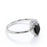 1.25 Carat Elegant Pear Shaped Black Diamond and White Diamond Crown Engagement Ring in White Gold
