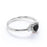1.50 Carat Vintage Heart Shaped Black Diamond and White Diamond Milgrain 3 Stone Engagement Ring in White Gold