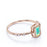 Unique 1.5 Carat Genuine Emerald Cut Australian Opal and Diamond Milgrain Engagement Ring in Rose Gold