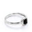 1 Carat Simple Bezel Set Cushion Cut Black Diamond Minimalist Solitaire Engagement Ring in White Gold