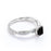 1.5 Carat Cushion Cut Black Diamond and Pave White Diamond Twist Engagement Ring in White Gold