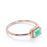 Minimalist 1 Carat Real Baguette Cut Rainbow Opal Simple Solitaire Engagement Ring in Rose Gold