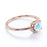 Antique Artdeco .75 Round Rainbow Moonstone & Diamond Halo Engagement Ring in Rose Gold