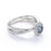 1 Carat Round Cut Dark Grey Salt and Pepper Diamond Shared Prong Engagement Ring in White Gold