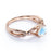 1.20 Carat Real Round Rainbow Moonstone & Diamond Infinity Wedding Ring in Rose Gold