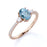 Antique .95 Carat Oval Aquamarine, Pearl & Diamond Three Stone Wedding Ring in White Gold