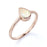 1 Carat Natural Minimalist Bezel Set Pear Shaped Fire Opal Solitaire Engagement Ring in Rose Gold