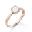 1 Carat Genuine Simple Bezel Set Cushion Cut Fire Opal Minimalist Solitaire Engagement Ring in Rose Gold