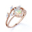 2 Carat Natural Oval Fire Opal with Marquise & Round Cut Diamond Accents Vintage Engagement Ring in Rose Gold