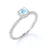 0.75 Carat Genuine Rainbow Moonstone & Diamond Cluster Halo Wedding Ring in Rose Gold