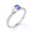 1.50 Carat Vintage Oval Cut Blue Moonstone & Diamond Cluster Wedding Ring in Rose Gold