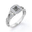 0.75 Carat Round Cut Grey Salt and Pepper Diamond Nature Inspired Engagement Ring in White Gold