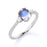 Antique .95 Carat Oval Blue Moonstone, Pearl & Diamond 3 Stone Wedding Ring in Rose Gold