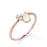 1.5 Carat Real Pear Shaped Fire Opal and Diamond Accents Cluster Engagement Ring in Rose Gold