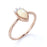 1.25 Carat Genuine Elegant Pear Shaped Blue Fire Opal and Diamond Crown Engagement Ring in Rose Gold