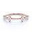 Semi Eternity Wedding Ring Band with Round Shape Diamonds Stacking Ring in rose Gold