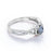 1 Carat Round Cut Grey Salt and Pepper Diamond Infinity Halo Engagement Ring in White Gold