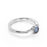 1.10 Carat Round Brilliant Icy Grey Salt and Pepper Diamond Tapered 3 Stone Engagement Ring in White Gold