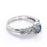 0.75 Carat Round Brilliant Rustic Salt and Pepper Diamond Infinity Twisted Engagement Ring in White Gold
