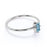 Solitaire Emerald Cut Aquamarine Dainty Ring in White Gold