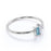 5 Stone Emerald Cut Aquamarine and Diamond Stacking Ring in White Gold