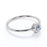 0.37 ct Vintage Halo Set Aquamarine and Diamond Ring in White Gold