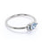 Pear Cut Aquamarine and  Diamonds Promise Ring in White Gold