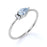 Pear Cut Aquamarine and  Diamonds Promise Ring in White Gold